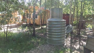 Фото с установки септика Терра 2